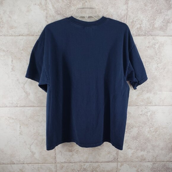 Blue Crew Neck Graphic Short Sleeve Skulls Stars Tennessee River T Shirt Sz XL - Picture 4 of 5